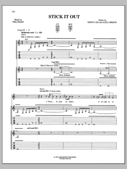 page one of Stick It Out (Guitar Tab)