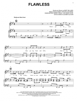page one of Flawless (Piano, Vocal & Guitar Chords (Right-Hand Melody))