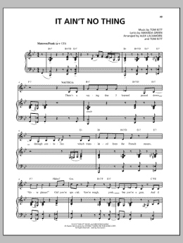 page one of It Ain't No Thing (from Bring It On: The Musical) (Piano & Vocal)