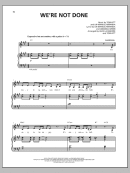 page one of We're Not Done (from Bring It On: The Musical) (Piano & Vocal)