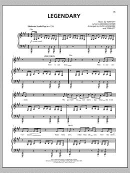page one of Legendary (Piano & Vocal)