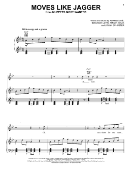 page one of Moves Like Jagger (Piano, Vocal & Guitar Chords (Right-Hand Melody))
