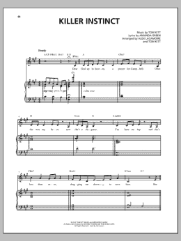 page one of Killer Instinct (from Bring It On: The Musical) (Piano & Vocal)
