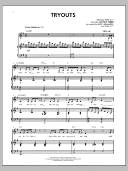 page one of Tryouts (from Bring It On: The Musical) (Piano & Vocal)
