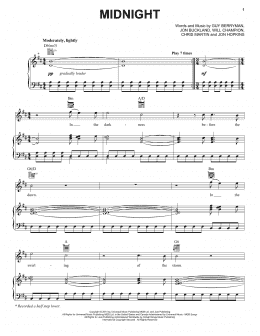 page one of Midnight (Piano, Vocal & Guitar Chords (Right-Hand Melody))