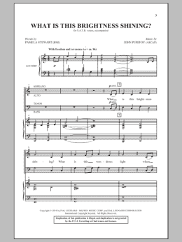 page one of What Is This Brightness Shining? (SATB Choir)