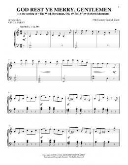 page one of God Rest Ye Merry, Gentlemen (Piano Solo)