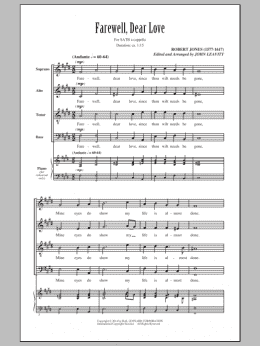 page one of Farewell, Dear Love (SATB Choir)