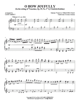 page one of O How Joyfully (Piano Solo)