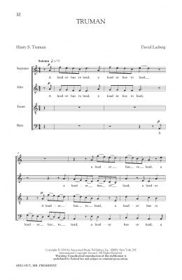 page one of Truman (SATB Choir)