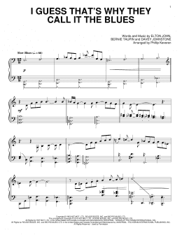 page one of I Guess That's Why They Call It The Blues [Classical version] (arr. Phillip Keveren) (Piano Solo)