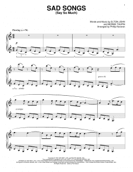 page one of Sad Songs (Say So Much) [Classical version] (arr. Phillip Keveren) (Piano Solo)