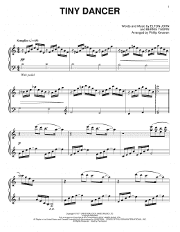 page one of Tiny Dancer [Classical version] (arr. Phillip Keveren) (Piano Solo)