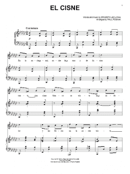 page one of El Cisne (Piano & Vocal)