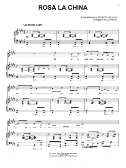 page one of Rosa La China (Piano & Vocal)