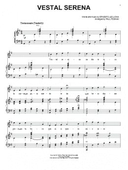 page one of Vestal Serena (Piano & Vocal)