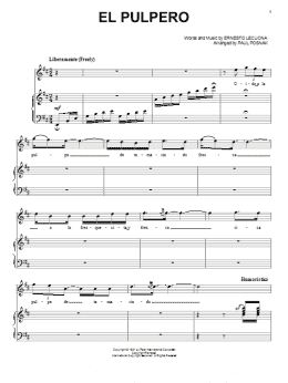 page one of El Pulpero (Piano & Vocal)