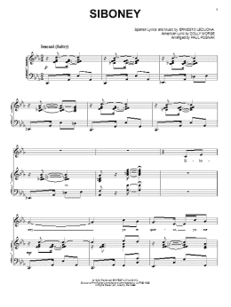 page one of Siboney (Piano & Vocal)