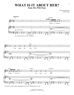 page one of What Is It About Her? (Piano & Vocal)
