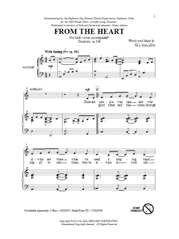 page one of From The Heart (SAB Choir)