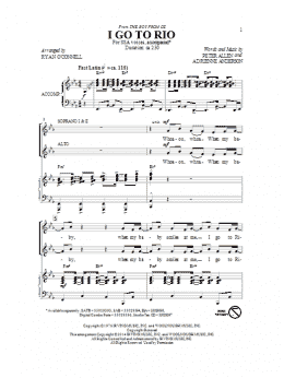 page one of I Go To Rio (from The Boy From Oz) (arr. Ryan O'Connell) (SSA Choir)