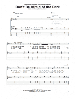 page one of Don't Be Afraid Of The Dark (Guitar Tab)