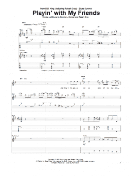 page one of Playin' With My Friends (Guitar Tab)