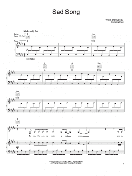 page one of Sad Song (Piano, Vocal & Guitar Chords (Right-Hand Melody))