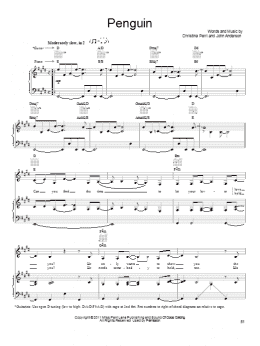 page one of Penguin (Piano, Vocal & Guitar Chords (Right-Hand Melody))