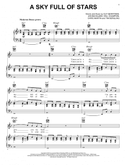 page one of A Sky Full Of Stars (Piano, Vocal & Guitar Chords (Right-Hand Melody))