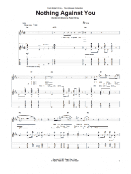 page one of Nothing Against You (Guitar Tab)