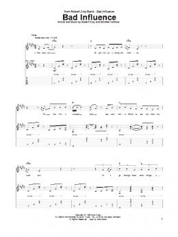 page one of Bad Influence (Guitar Tab)