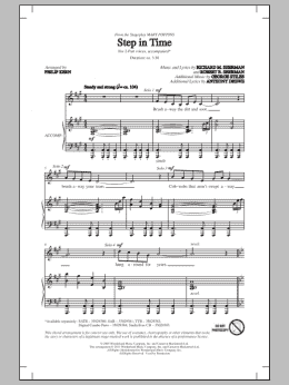 page one of Step In Time (2-Part Choir)