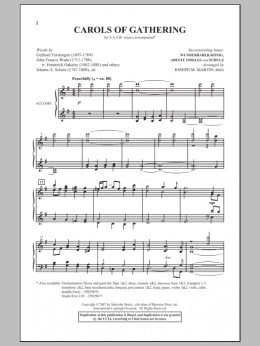 page one of Carols Of Gathering (SATB Choir)