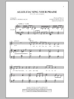 page one of Alleluia! Sing Your Praise (SATB Choir)