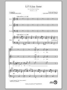 page one of Li'l Liza Jane (Go Li'l Liza) (3-Part Mixed Choir)