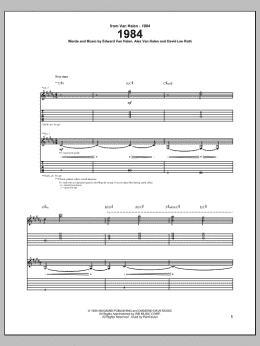 page one of 1984 (Guitar Tab)