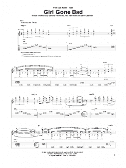 page one of Girl Gone Bad (Guitar Tab)