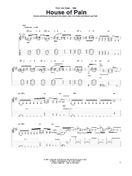 page one of House Of Pain (Guitar Tab)
