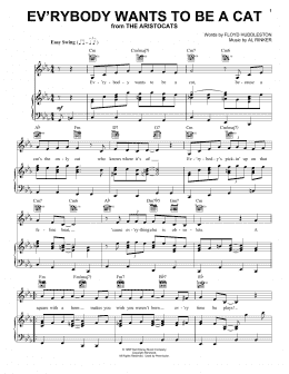 page one of Ev'rybody Wants To Be A Cat (from The Aristocats) (Piano, Vocal & Guitar Chords (Right-Hand Melody))
