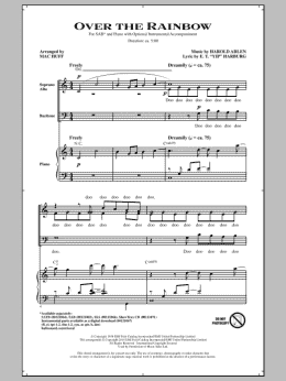 page one of Over The Rainbow (SAB Choir)