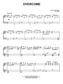 page one of Overcome (Piano Solo)