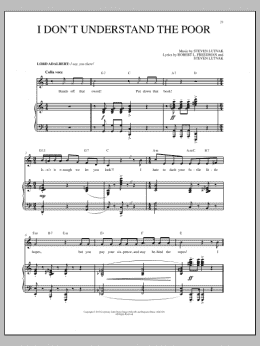 page one of I Don't Understand The Poor (Solo version) (Piano & Vocal)