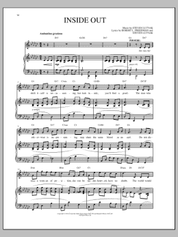 page one of Inside Out (Piano & Vocal)