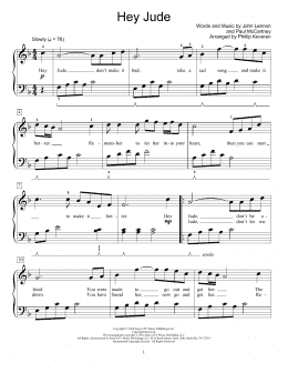 page one of Hey Jude (arr. Phillip Keveren) (Educational Piano)