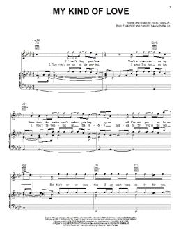 page one of My Kind Of Love (Piano, Vocal & Guitar Chords (Right-Hand Melody))