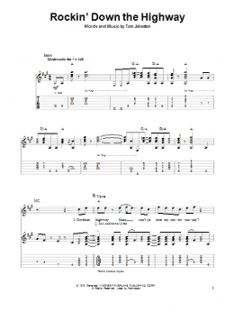 page one of Rockin' Down The Highway (Guitar Tab (Single Guitar))