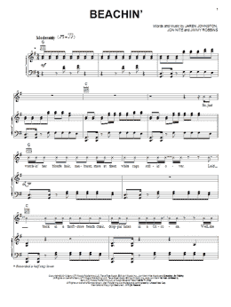 page one of Beachin' (Piano, Vocal & Guitar Chords (Right-Hand Melody))