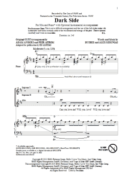 page one of Dark Side (SSA Choir)