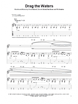 page one of Drag The Waters (Guitar Tab (Single Guitar))